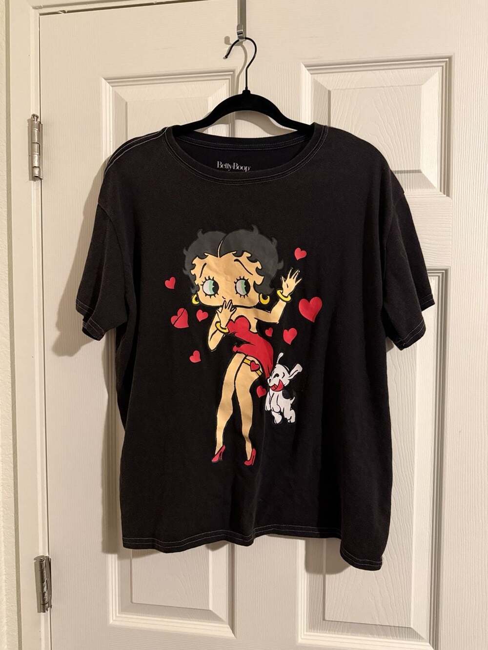 Betty Boop Graphic T-Shirt Size 3XL Black Contrast Stitching
